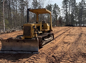 Bulldozer doing grading for BAC Earthworks an Excavating Contractor