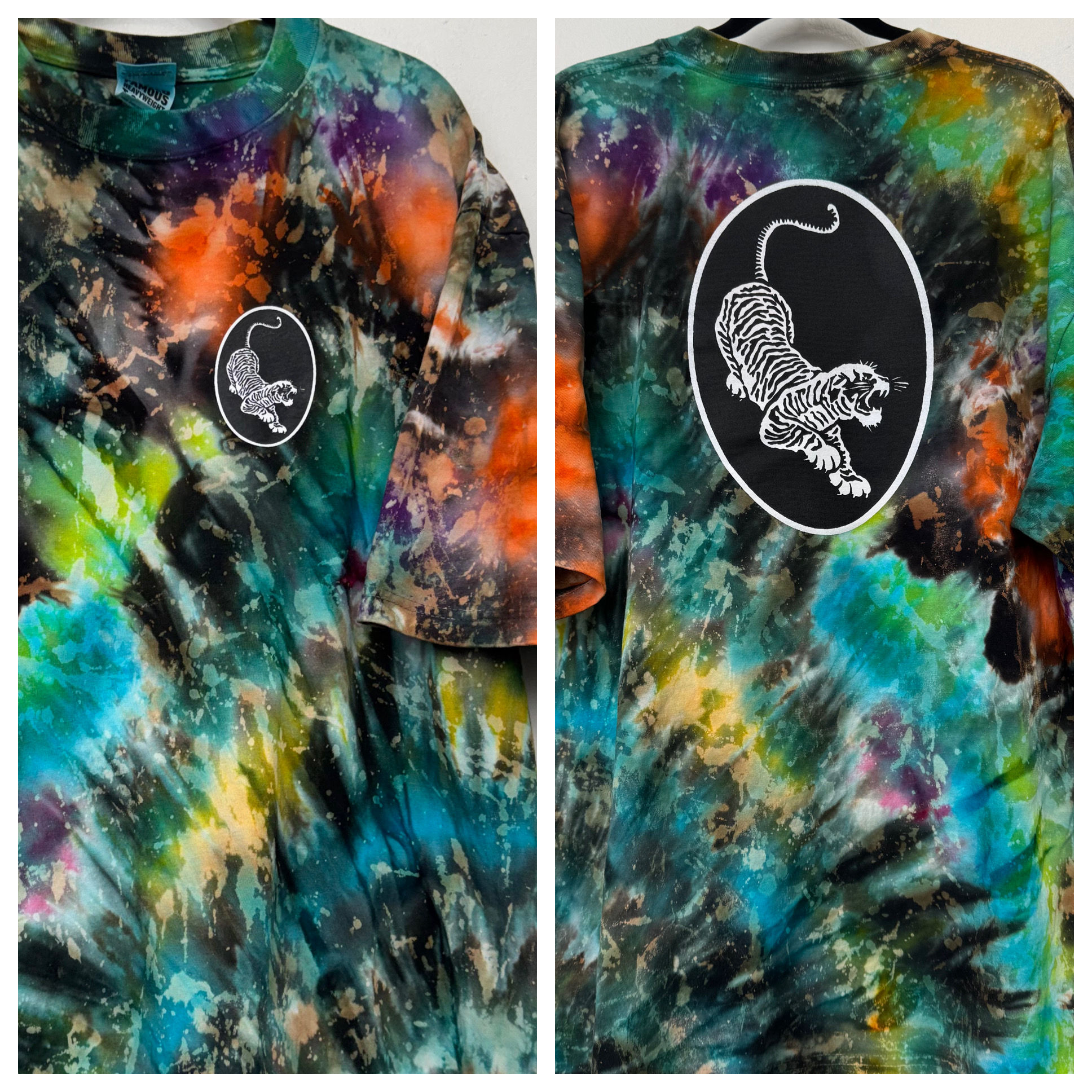XL Ice Dyed TIGER on SHAKA WEAR Tee