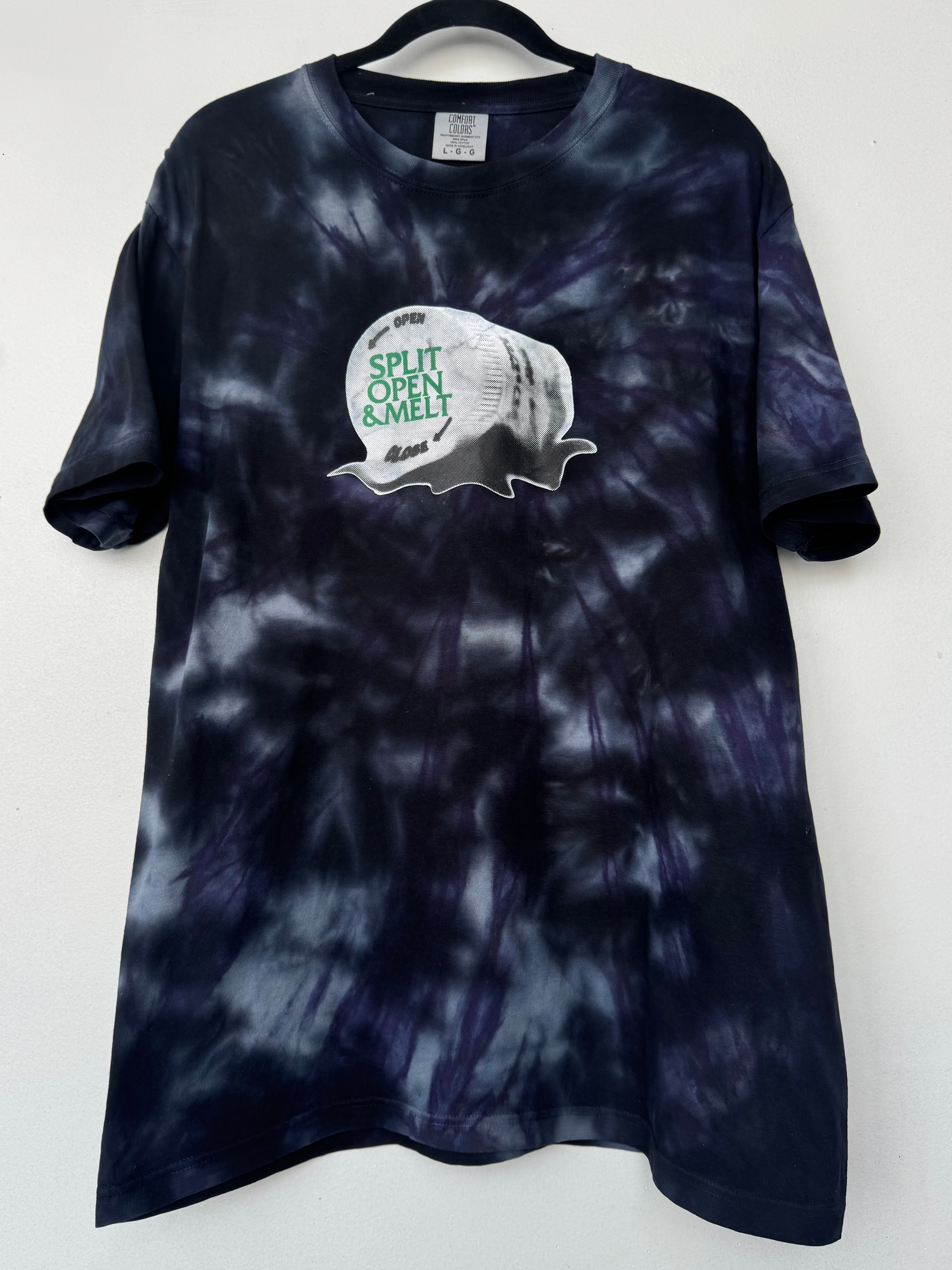 LG Ice Dyed Split Open & Melt on Comfort Colors Tee