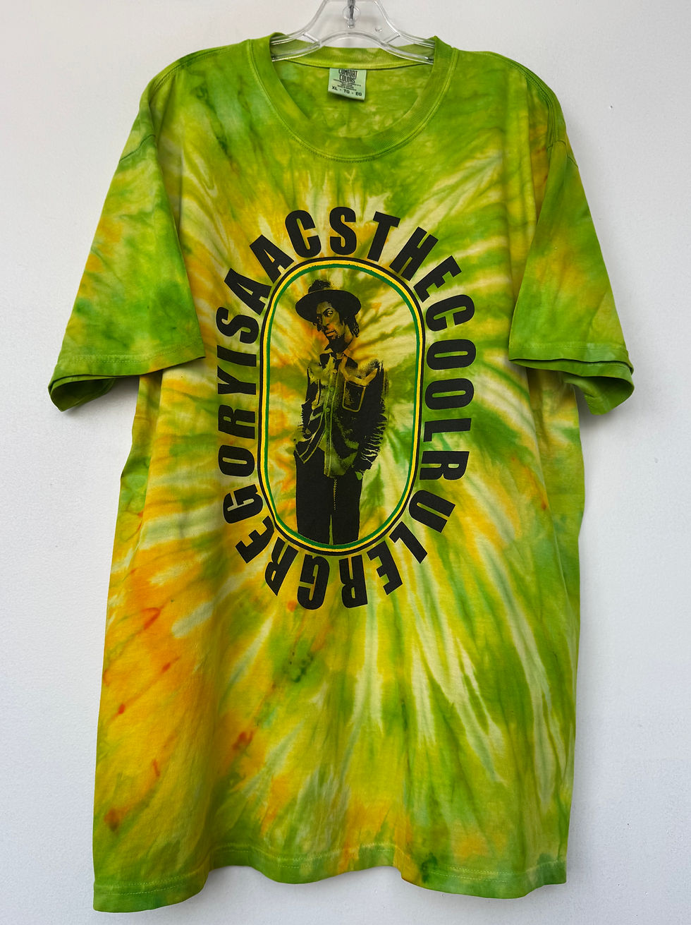 Thumbnail: XL Ice Dyed GREGORY ISAACS on Comfort Colors