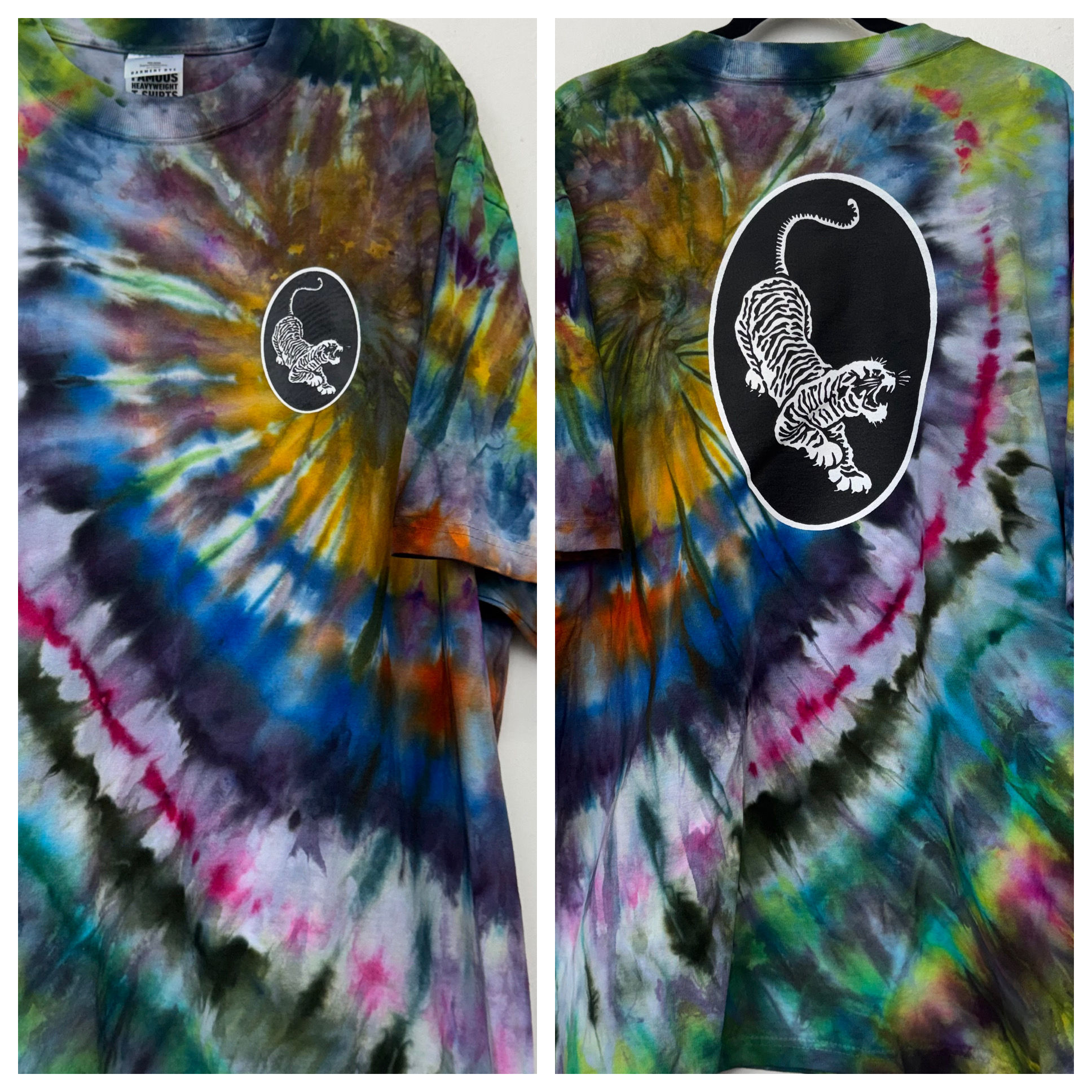 XL Ice Dyed TIGER SHAKA WEAR Tee