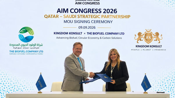 Kingdom Konsult, The Biofuel Company of Saudi Arabia sign exclusive partnership to bring B100 to Qatar