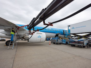 KLM operates passenger flight to Germany with eSAF blend