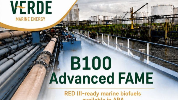 Verde Marine Energy completes its 1st physical bunkering of B100 marine biofuel