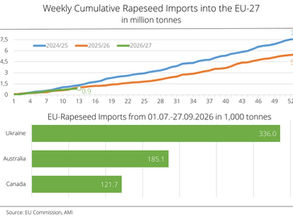 EU rapeseed imports decline despite smaller harvest