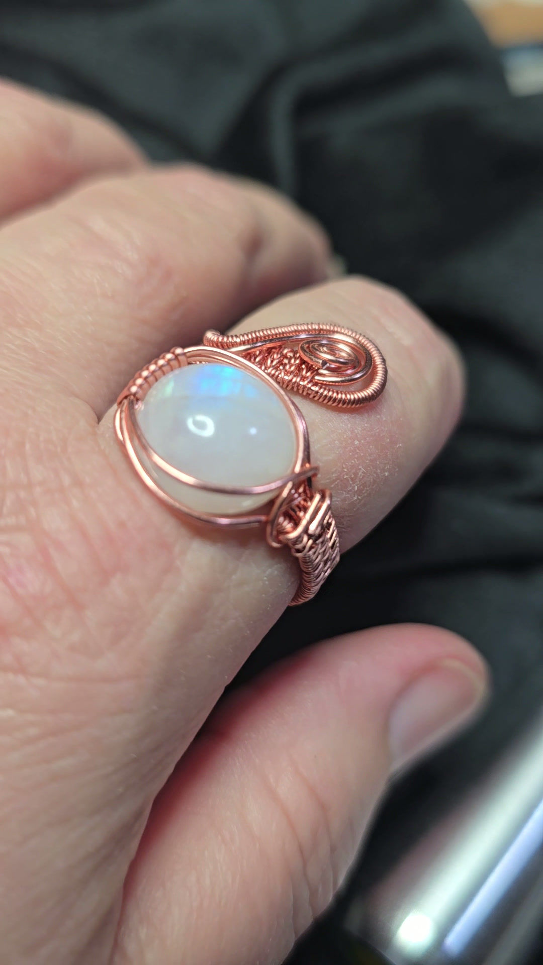 Moonstone ring (adjustable size)