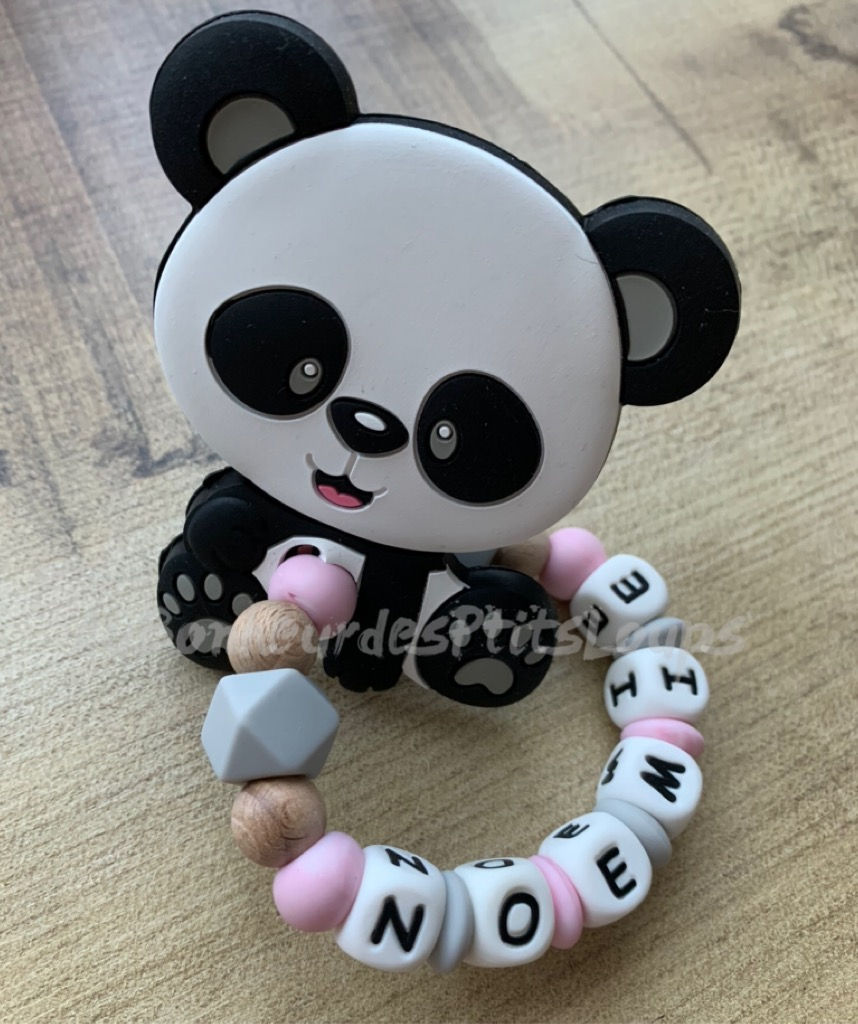 Miniature : Anneau de dentition mi bois mi silicone