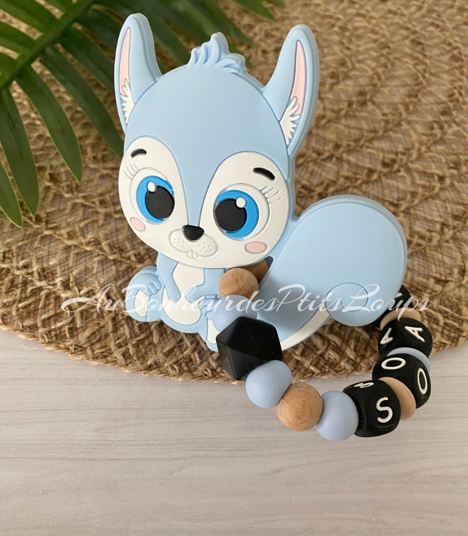 Miniature : Anneau de dentition mi bois mi silicone