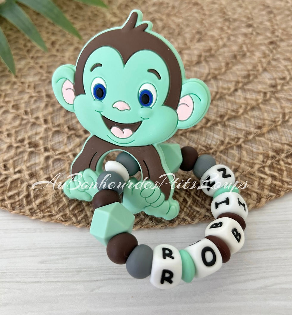 Miniature : Anneau de dentition Singe (7 couleurs à choix)