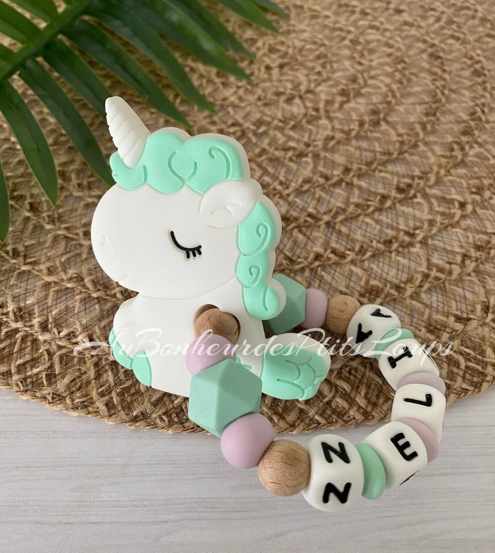Miniature : Anneau de dentition mi bois mi silicone