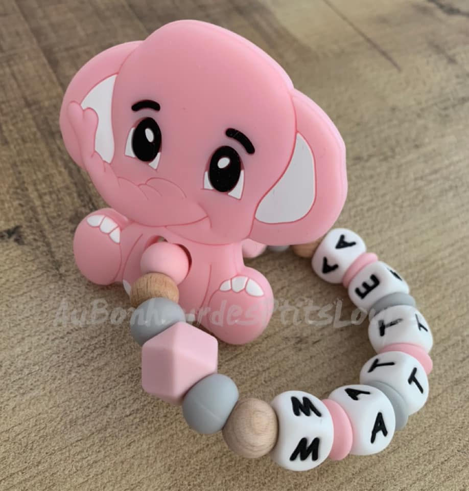 Miniature : Anneau de dentition mi bois mi silicone
