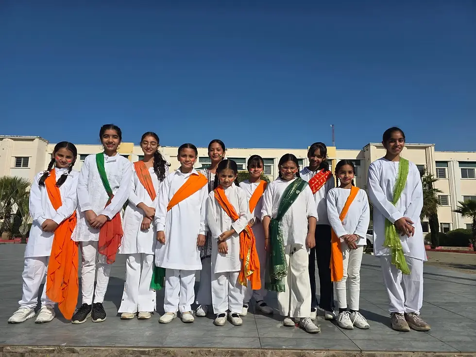 Students in group activity at Bharatam World School CBSE Khanna Punjab