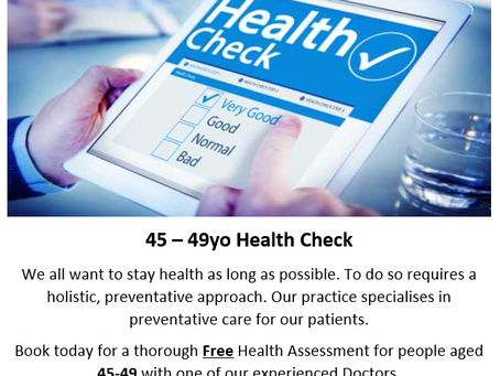 45-49 Year Old Health Check