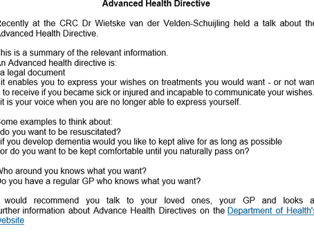 Do you know what a Advanced Health Directive is?