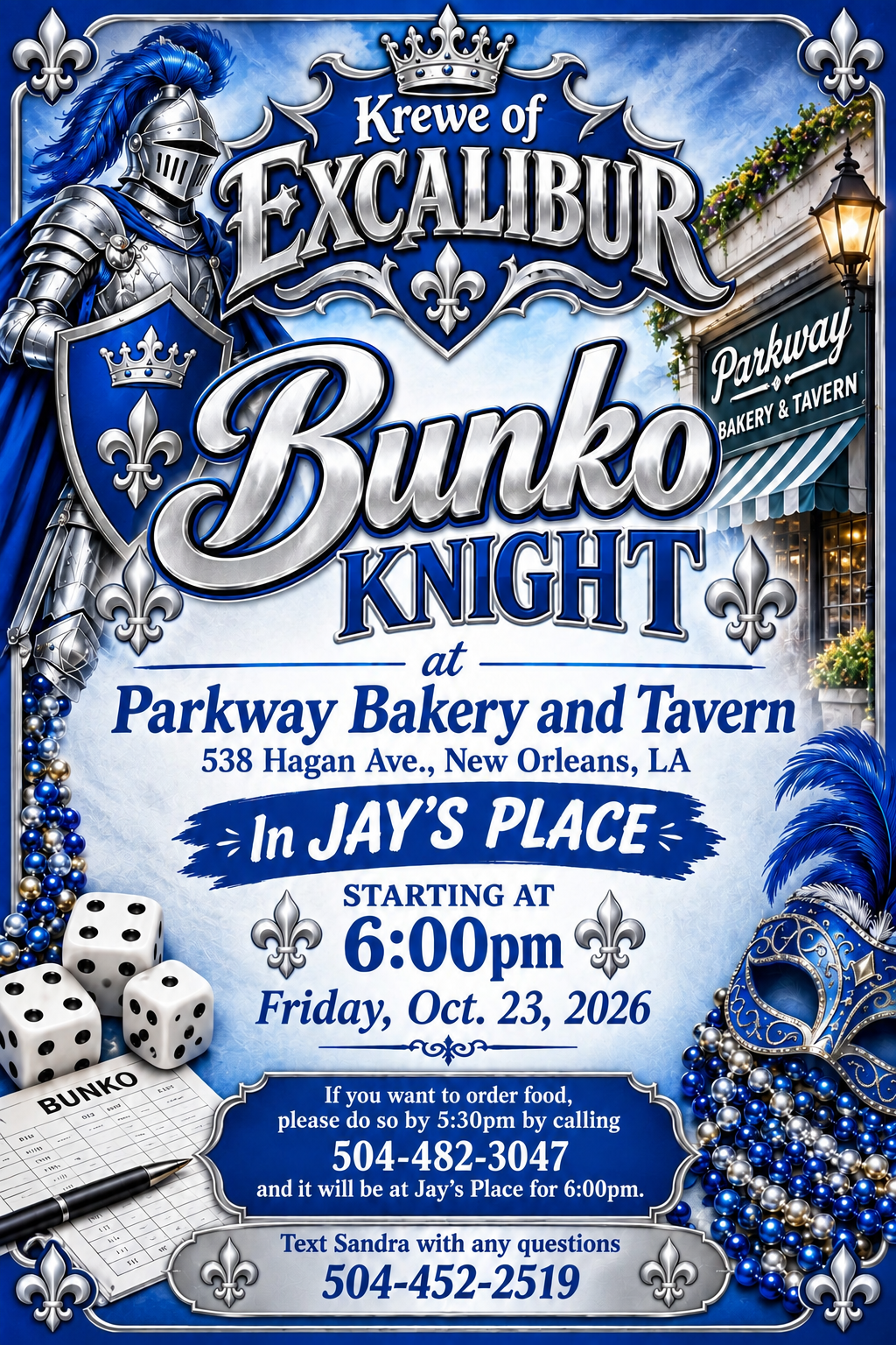 Bunko Knight at Parkway Oct. 23 "NEW DATE"