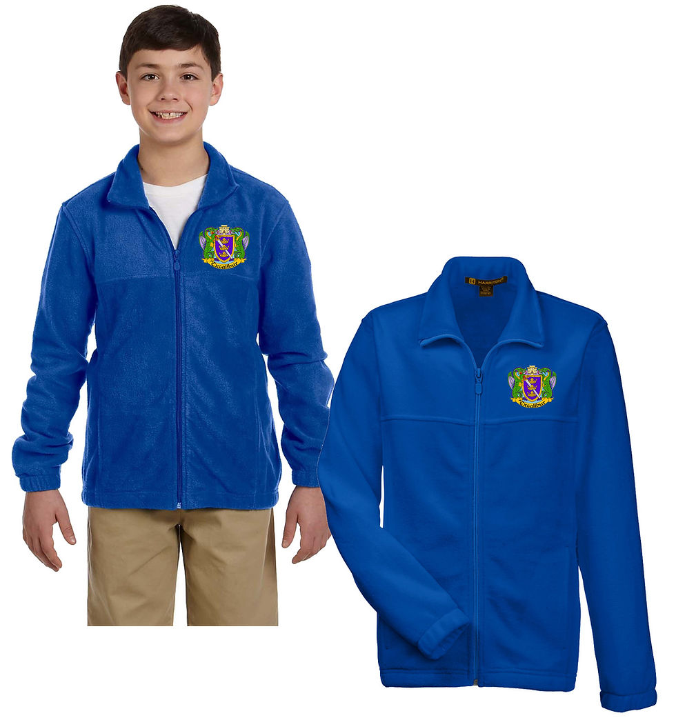 Thumbnail: Embroidered Fleece Zip Jacket- Various Sizes