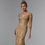 Thumbnail: Frosted Metallic Lace Sheath Evening Gown Size 18