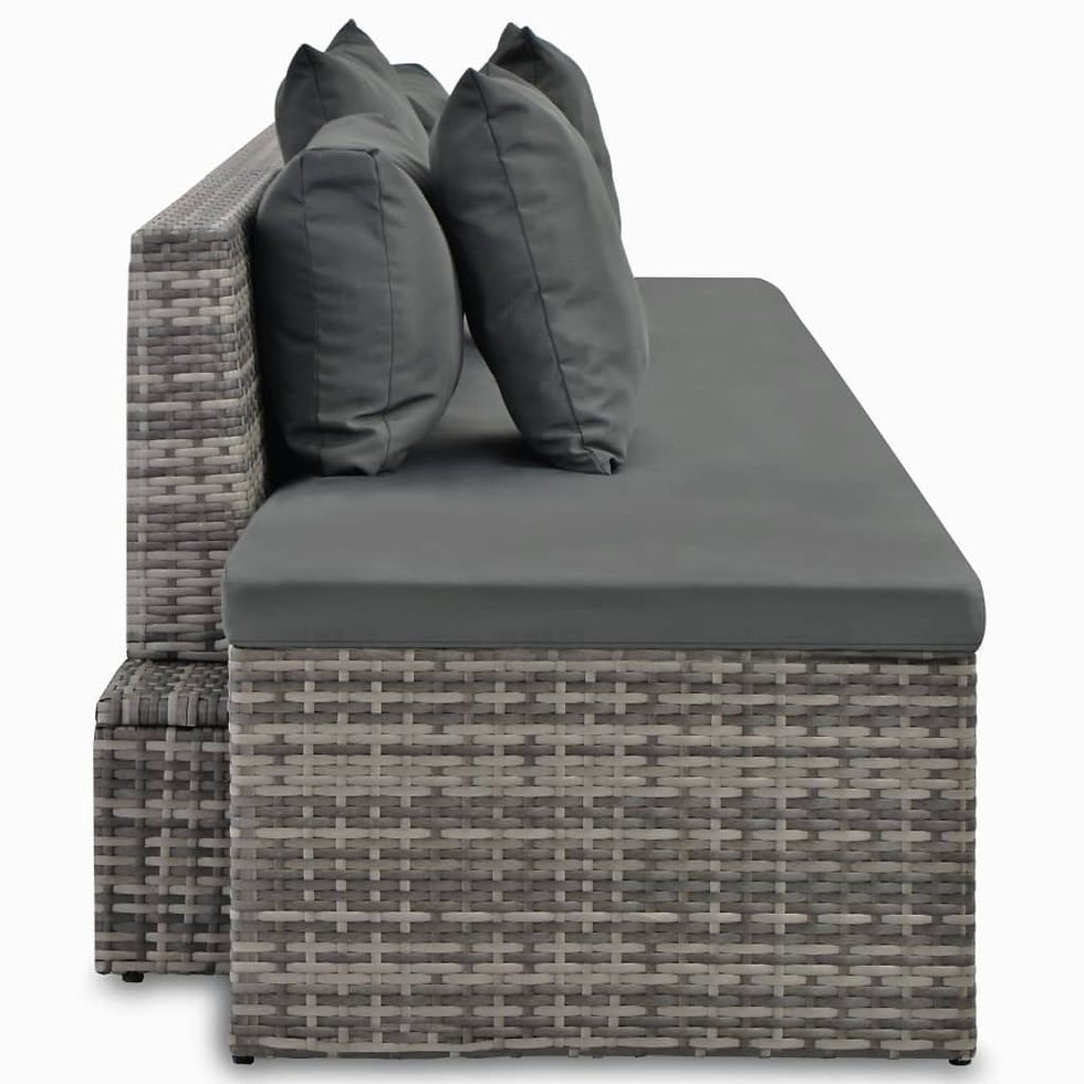 Miniatura: VidaXL garden furniture Set 4 PCs and synthetic rattan cushions Gray