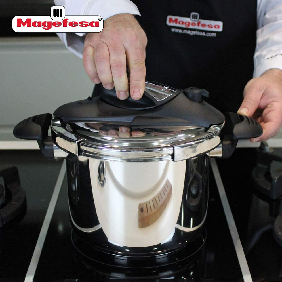 Miniatura: MAGEFESA Nova - Olla a presión súper rápida de 6L, acero inoxidable 18/10, cierr