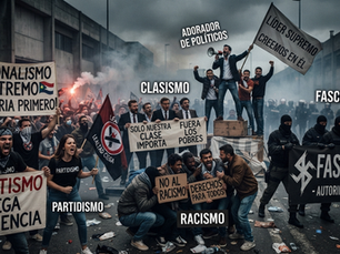 El Nacionalismo, Fanatismo, Clasismo, Racismo, Fascismo, el adorador de politicos, partidismo.