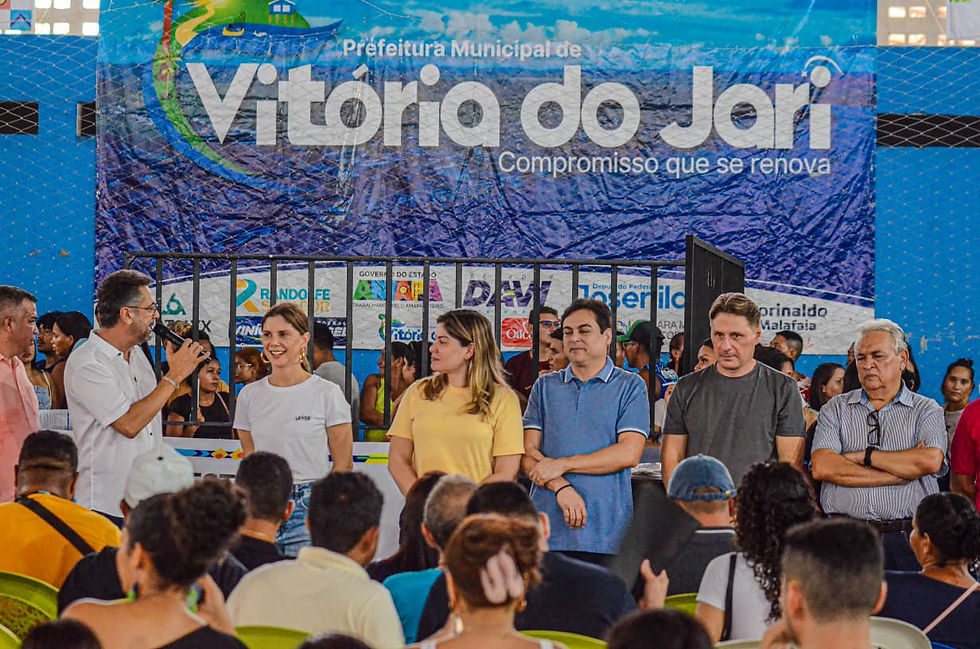 Vitória do Jari celebra 31 anos com entrega de kits alimentares e vistorias em obras públicas