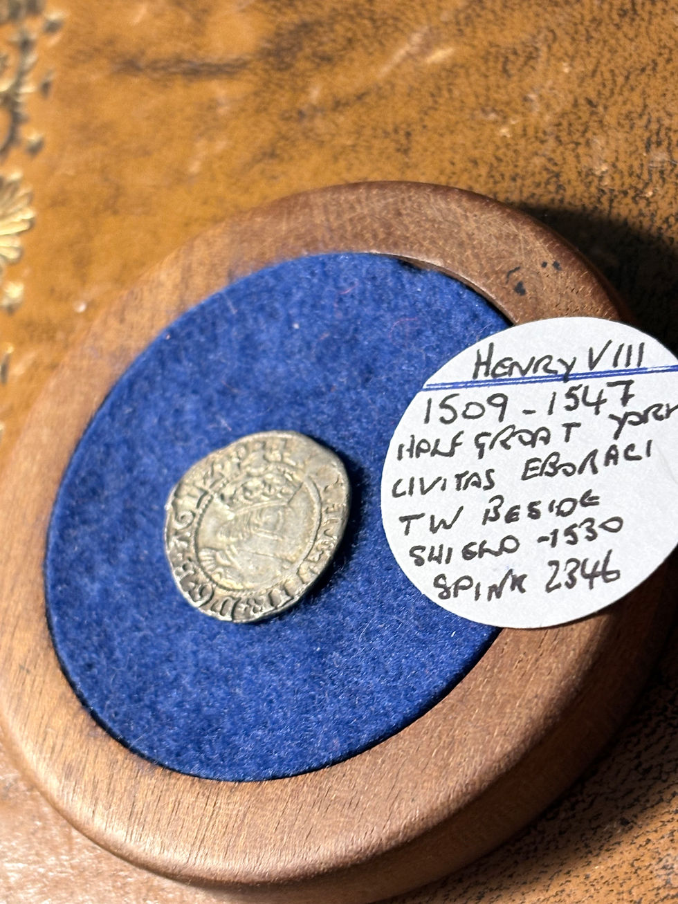 Thumbnail: Henry V111 1509-1547 Half Groat Civitas eboraci tw beside shield