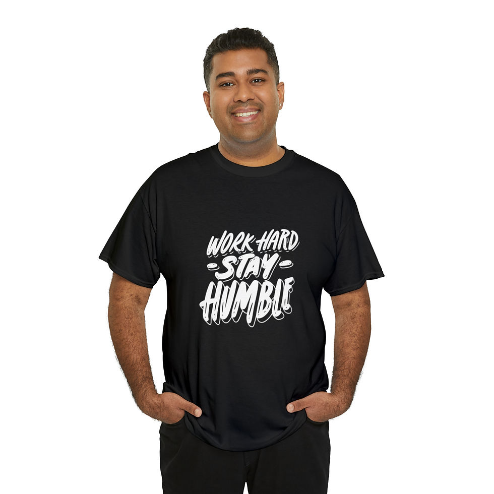 Thumbnail: Work Hard Stay Humble Men's Heavy Cotton T-shirt