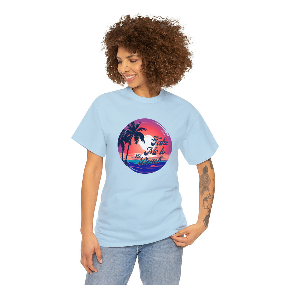 Thumbnail: Take Me To The Beach  Womens Heavy Cotton T-shirt