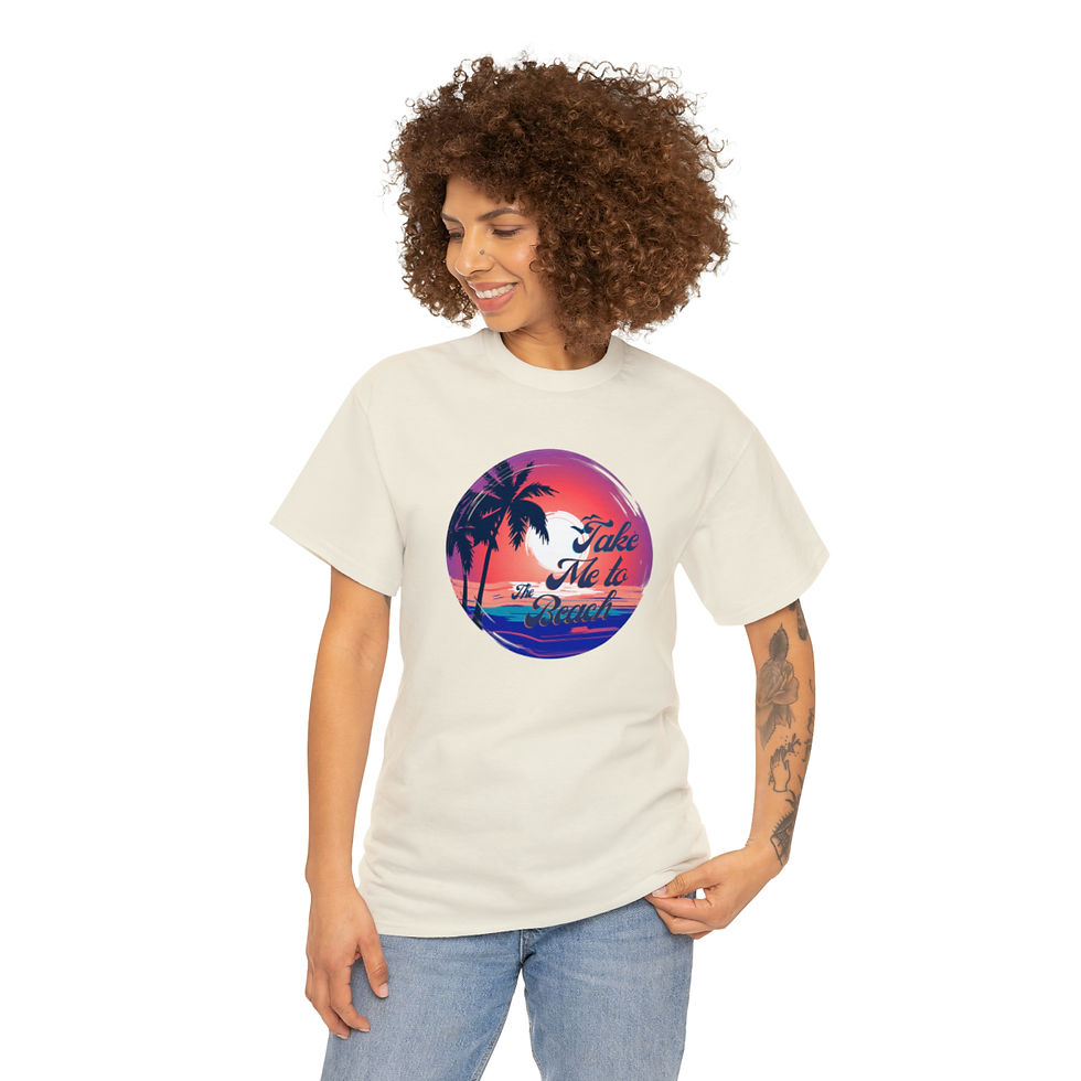 Thumbnail: Take Me To The Beach  Womens Heavy Cotton T-shirt