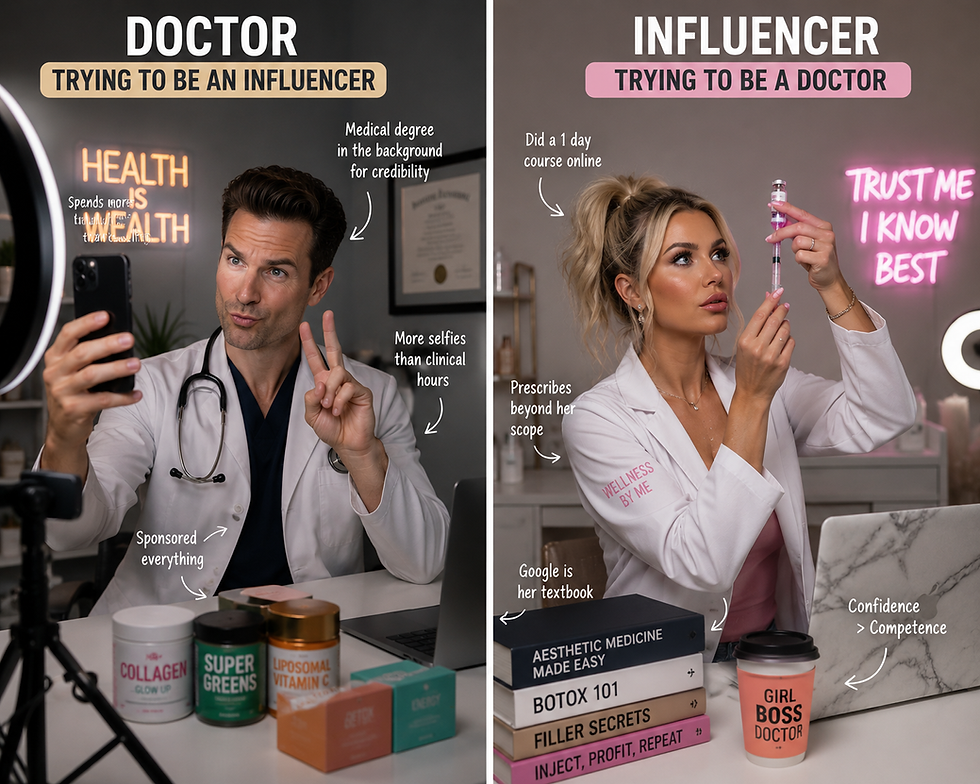 Doctors being influencers, influencers being Doctors and it has to stop
