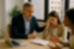 A caring leader comforts a stressed employee during a team discussion in a modern office, symbolizing empathy, trust, and open communication—key elements of psychological safety for teams.