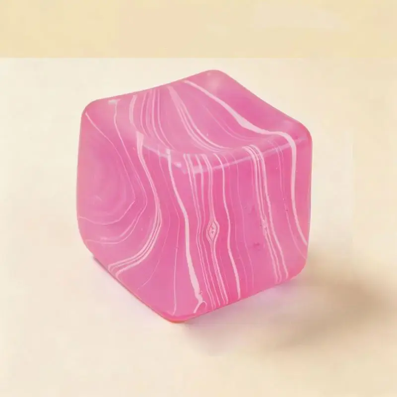 Thumbnail: Pink marbled swirl ice cube squishy