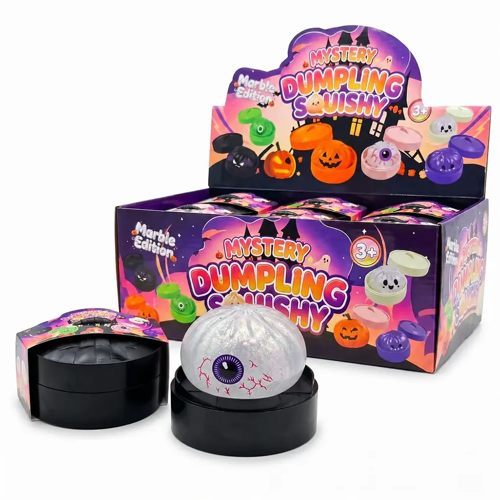 Thumbnail: Halloween glitter dumpling pumpkin squishy, view 6