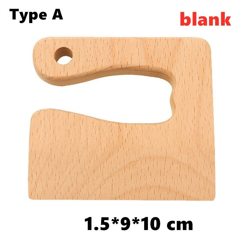Thumbnail: Montessori Educational Cooking Utensils Tools Wood Knife Toy Toddler