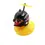 Küçük resim: Cute Yellow Duck Car Ornament with Helmet & Propeller Dashboard Decoration