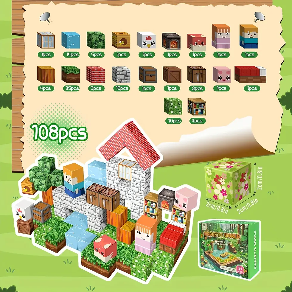 Thumbnail: Magnetic Building Blocks STEM Educational Construction Toy for Kids Ages 3-12