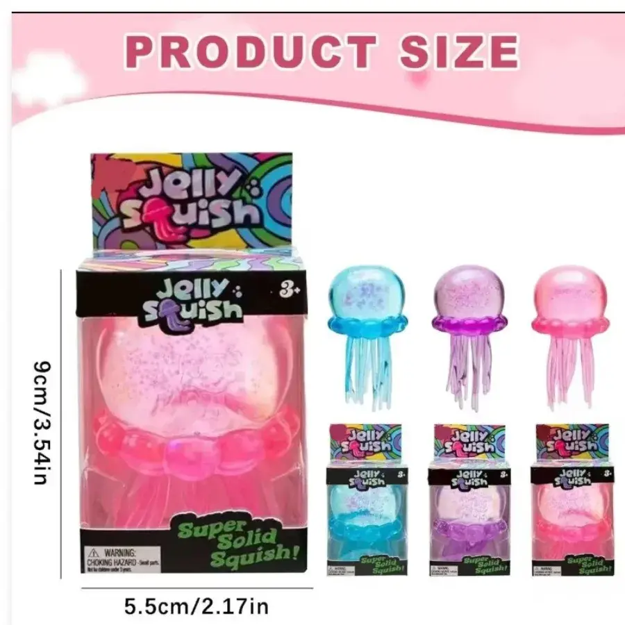 Jellyfish Squishy Stress Ball - Plush Sensory Squeeze Toy