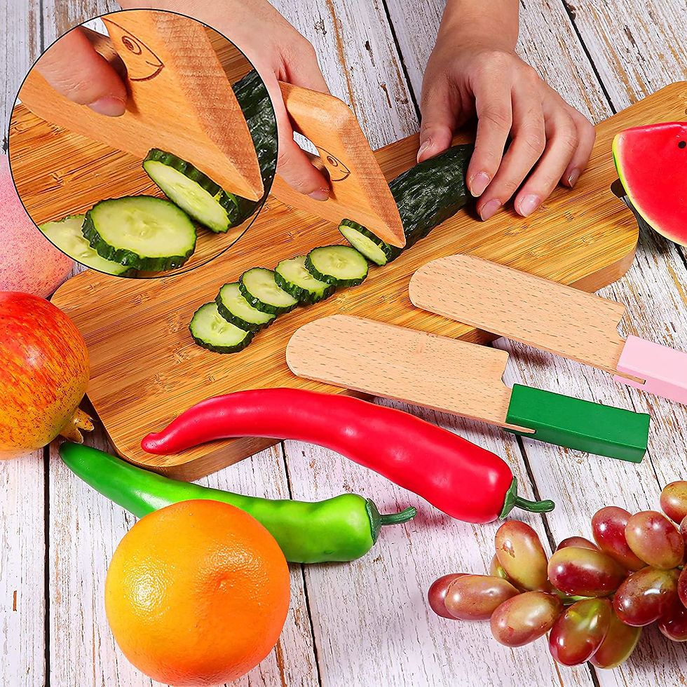 Thumbnail: Montessori Educational Cooking Utensils Tools Wood Knife Toy Toddler