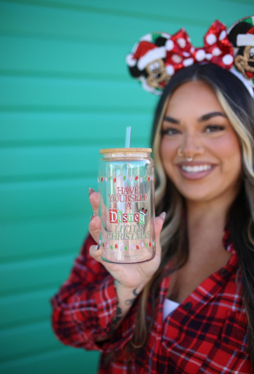 Katy from Main St Muse, with one of her glass tumblers.