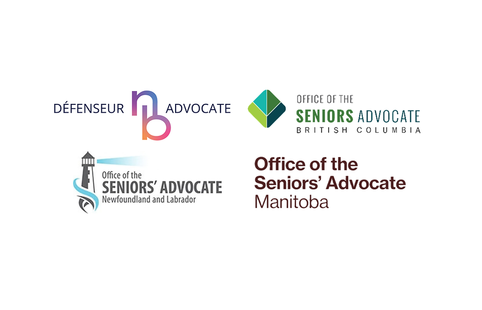 Logos of the provincial seniors' advocate offices