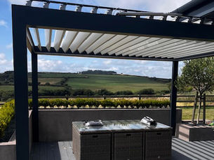 Bioclimatic Pergola Installation in Cork – Glazing Coming Next