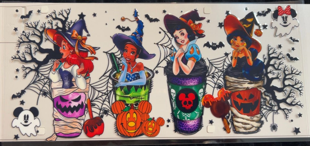 #113 Halloween Cup princesses- 16oz