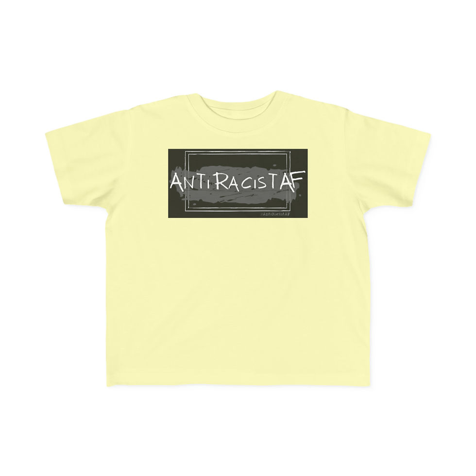 Thumbnail: AntiRacistAF Black & Grey Toddler Basic Tee (2T-6T)