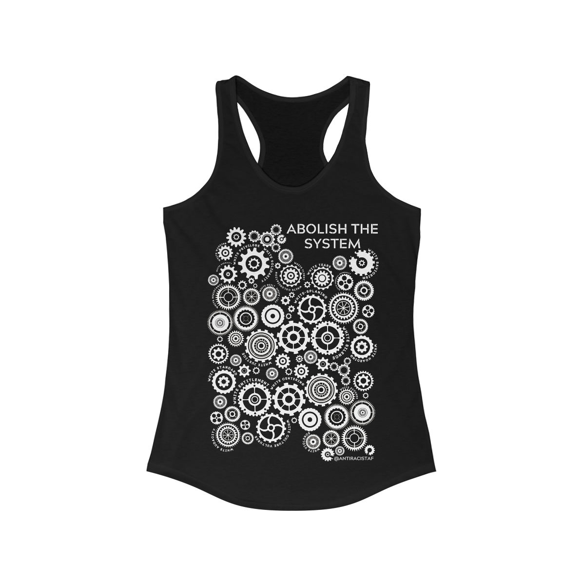 Abolish The System Curvy Racerback Tank