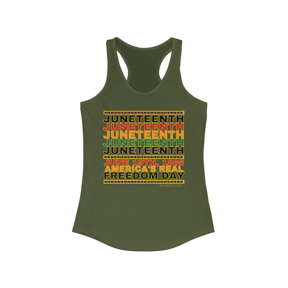 Thumbnail: Pan-African Juneteenth Curvy Racerback Tank