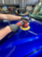 Paint polish and correction being done by Gloss'd Garage in Mokena, IL