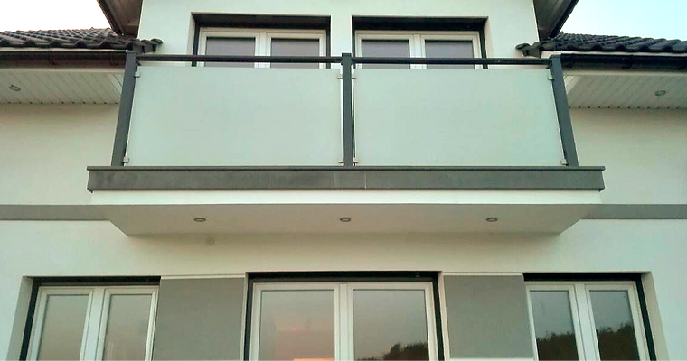 Aluminium Glasgeländer Anthrazit matt