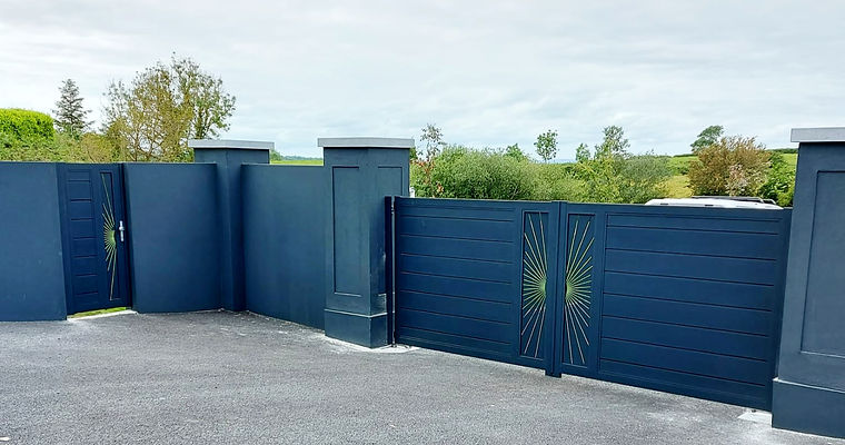 MO+blickdichter Aluminiumzaun Hofeinfahrt Gartentor