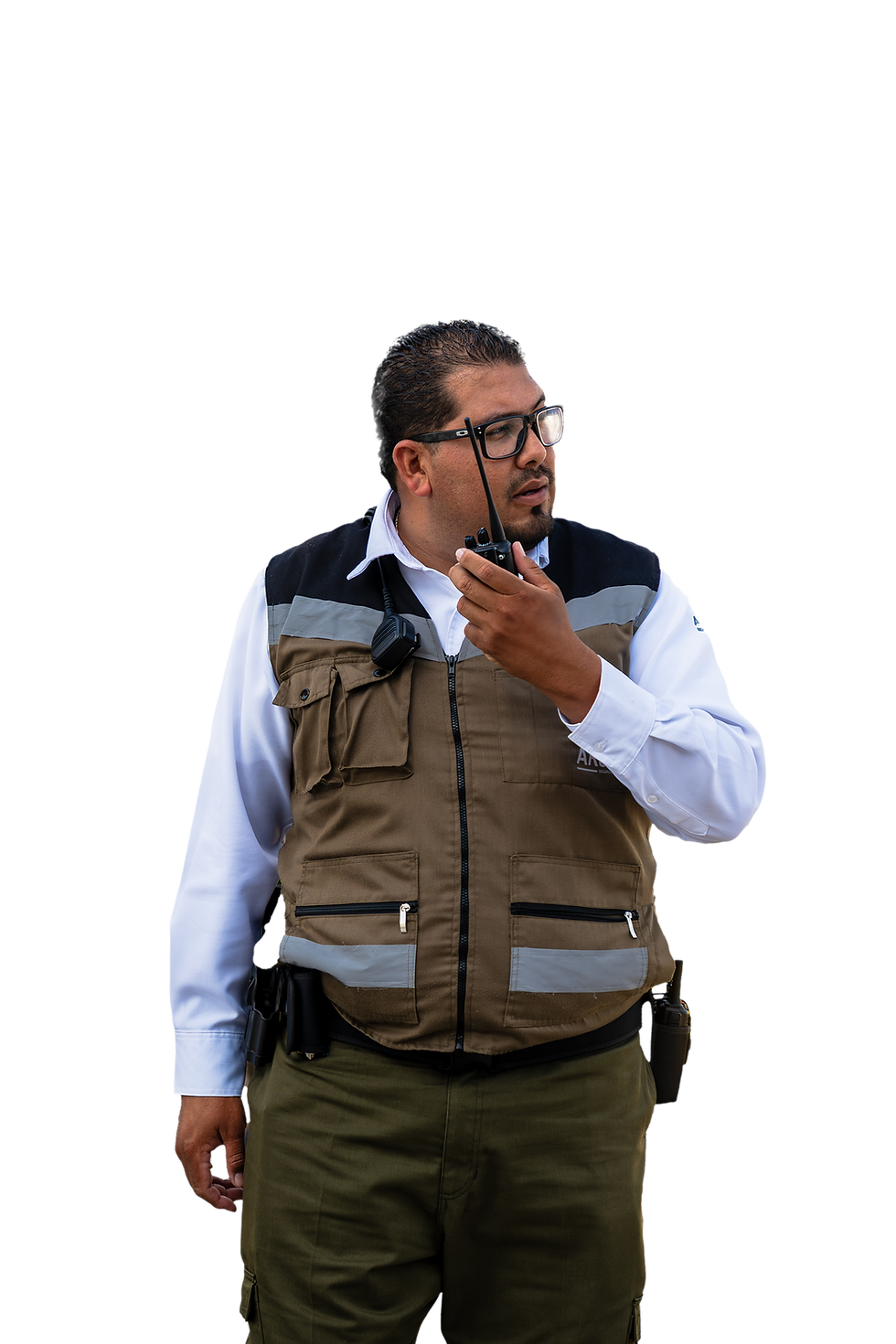 Vigilancia profesional con radiocomunicación.