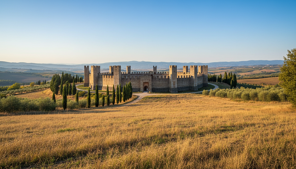 Monteriggioni & Our Tuscan Farmhouse Dinner
